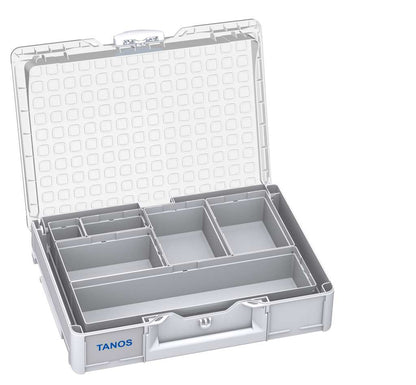Systainer³ Organizer M 89 with 6 Insert Boxes, Light Grey with Transparent lid and White catches