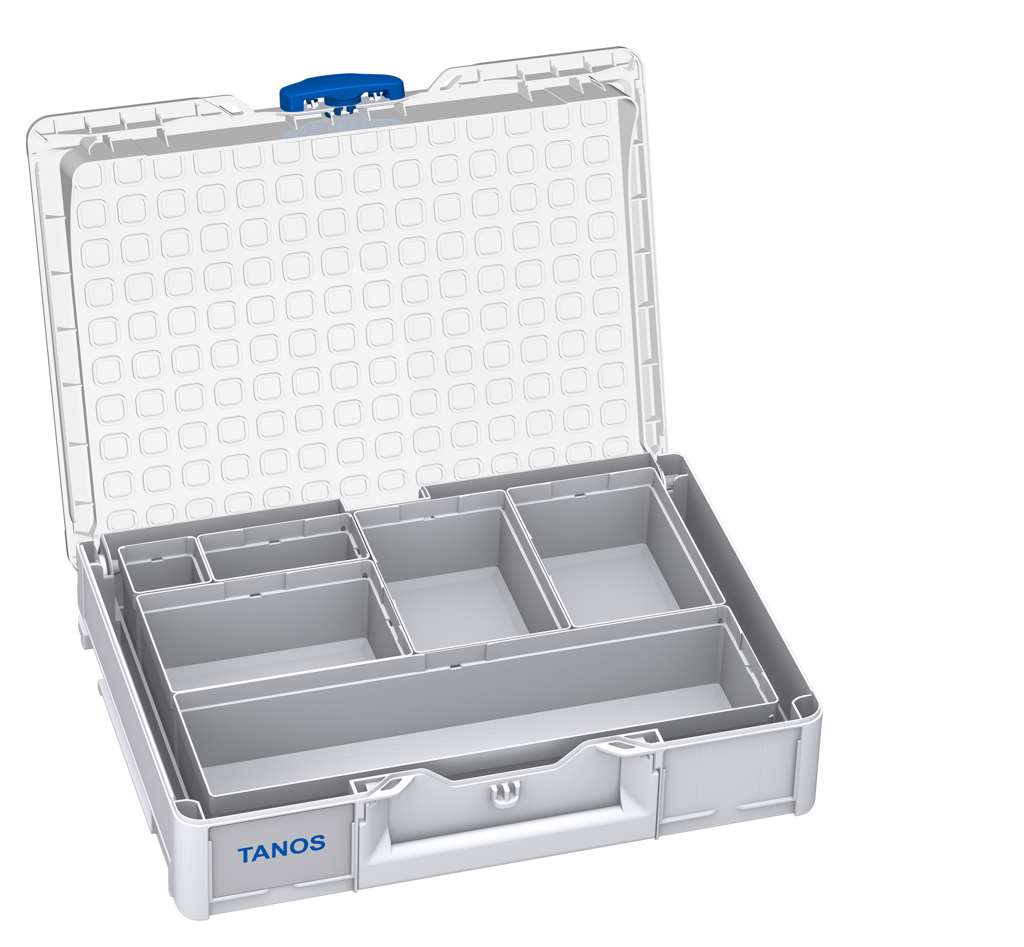 Systainer³ Organizer M 89 with 6 Insert Boxes, Light Grey with Transparent lid