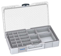 Systainer³ Organizer L 89 with 20 Insert Boxes, Light Grey with Transparent lid and Anthracite catches