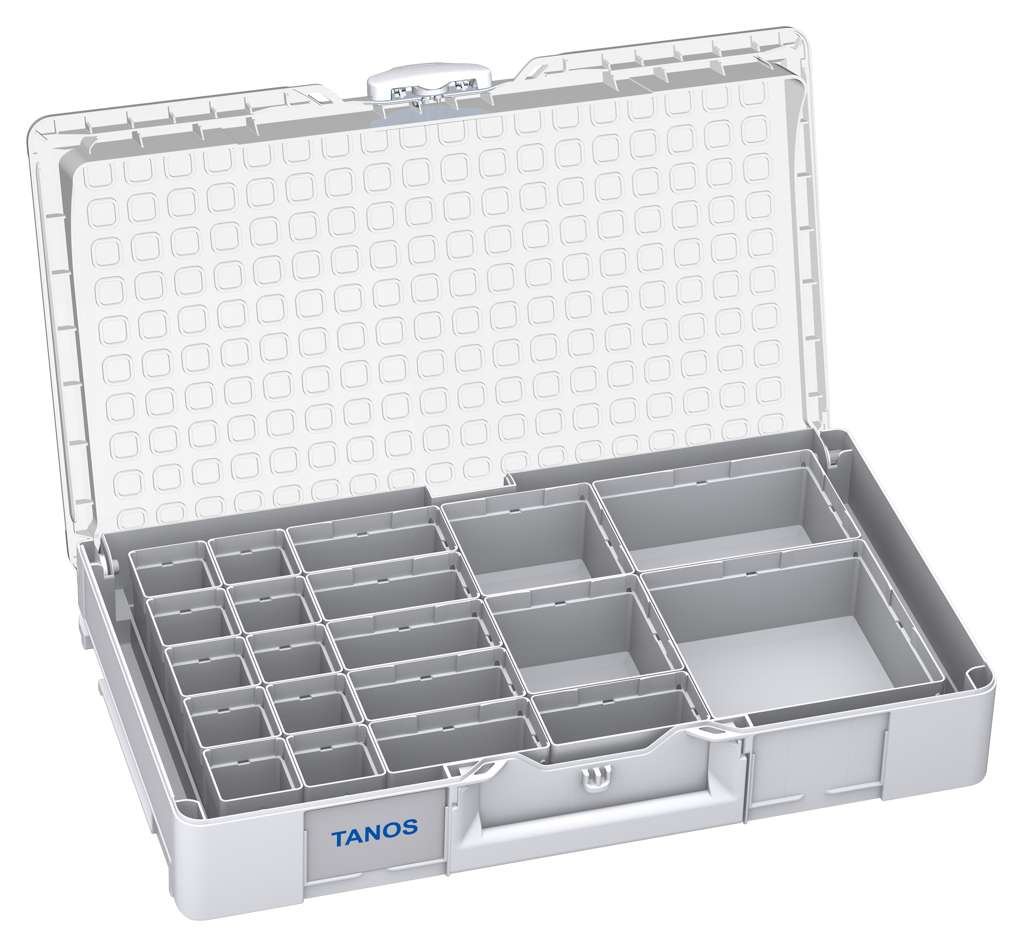 Systainer³ Organizer L 89 with 20 Insert Boxes, Light Grey with Transparent lid