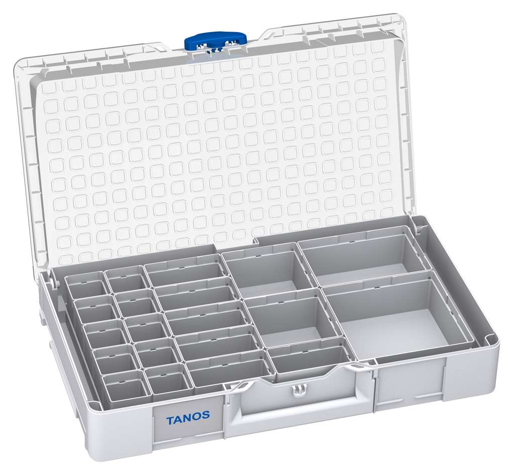 Systainer³ Organizer L 89 with 20 Insert Boxes, Light Grey with Transparent lid