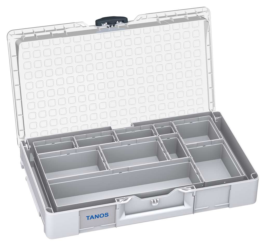 Systainer³ Organizer L 89 with 10 Insert Boxes, Light Grey with Transparent lid and Anthracite catches