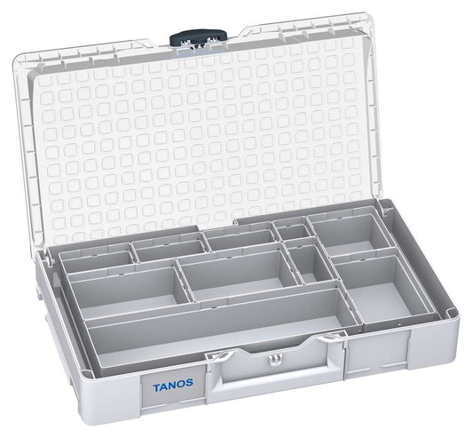 Systainer³ Organizer L 89 with 10 Insert Boxes, Light Grey with Transparent lid and Anthracite catches