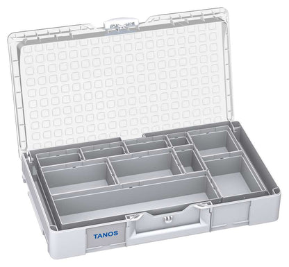 Systainer³ Organizer L 89 with 10 Insert Boxes, Light Grey with Transparent lid and White catches