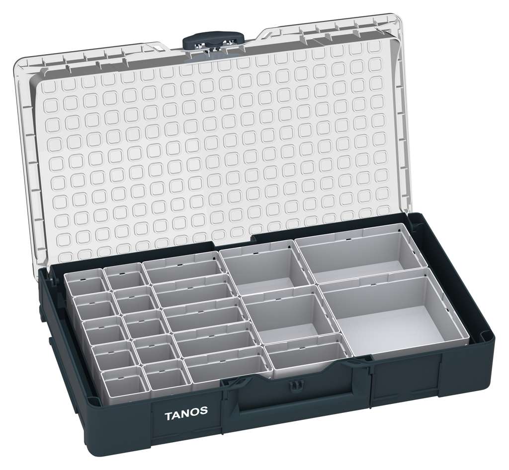 Systainer³ Organizer L 89 with 20 Insert Boxes, Anthracite with Transparent lid