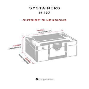 Systainer3 Lid Compartment M 137, Anthracite