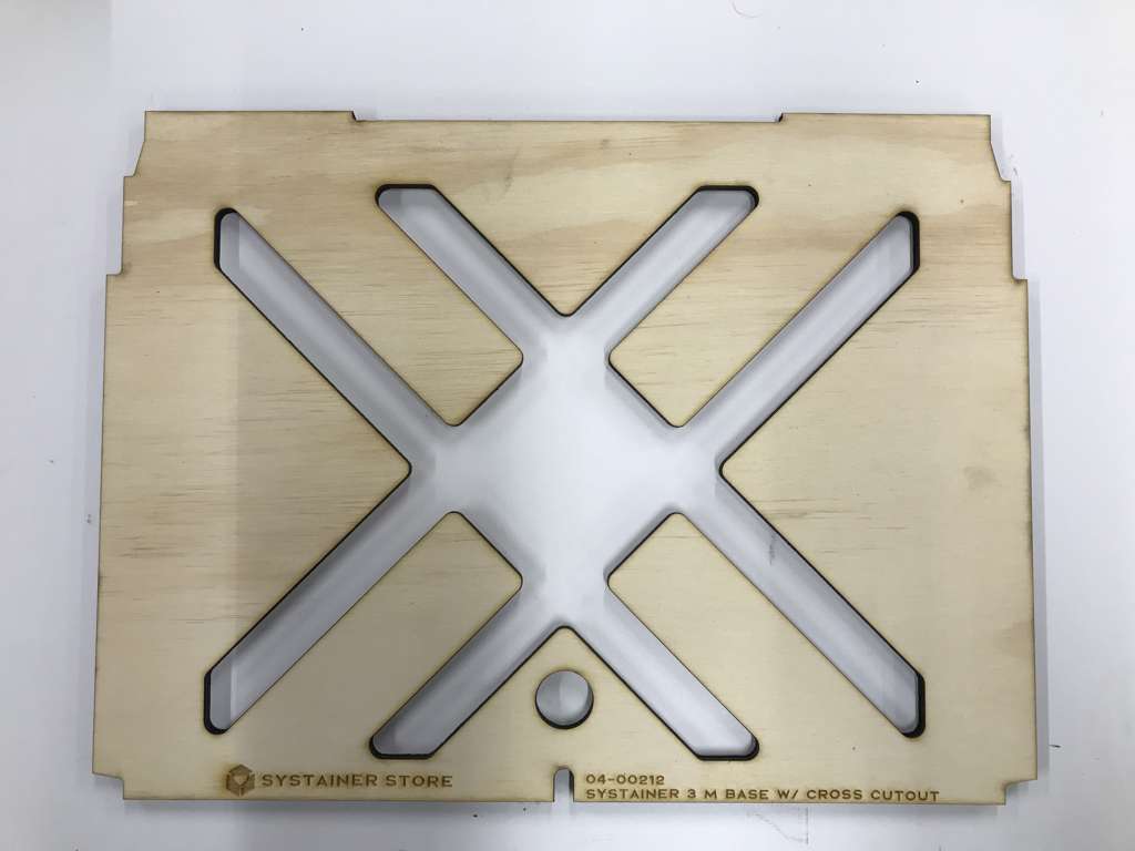 Systainer³ M Base Insert with Cross Cutout - 1/4" Plywood