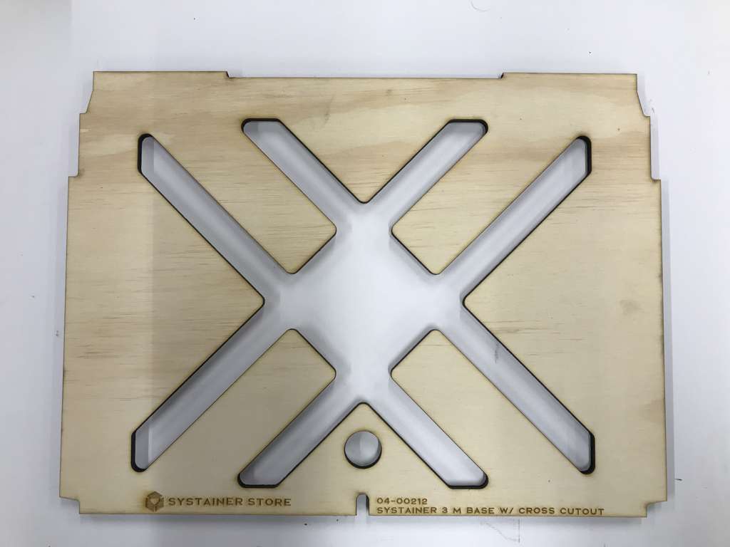 Systainer³ M Base Insert with Cross Cutout - 1/4" Plywood