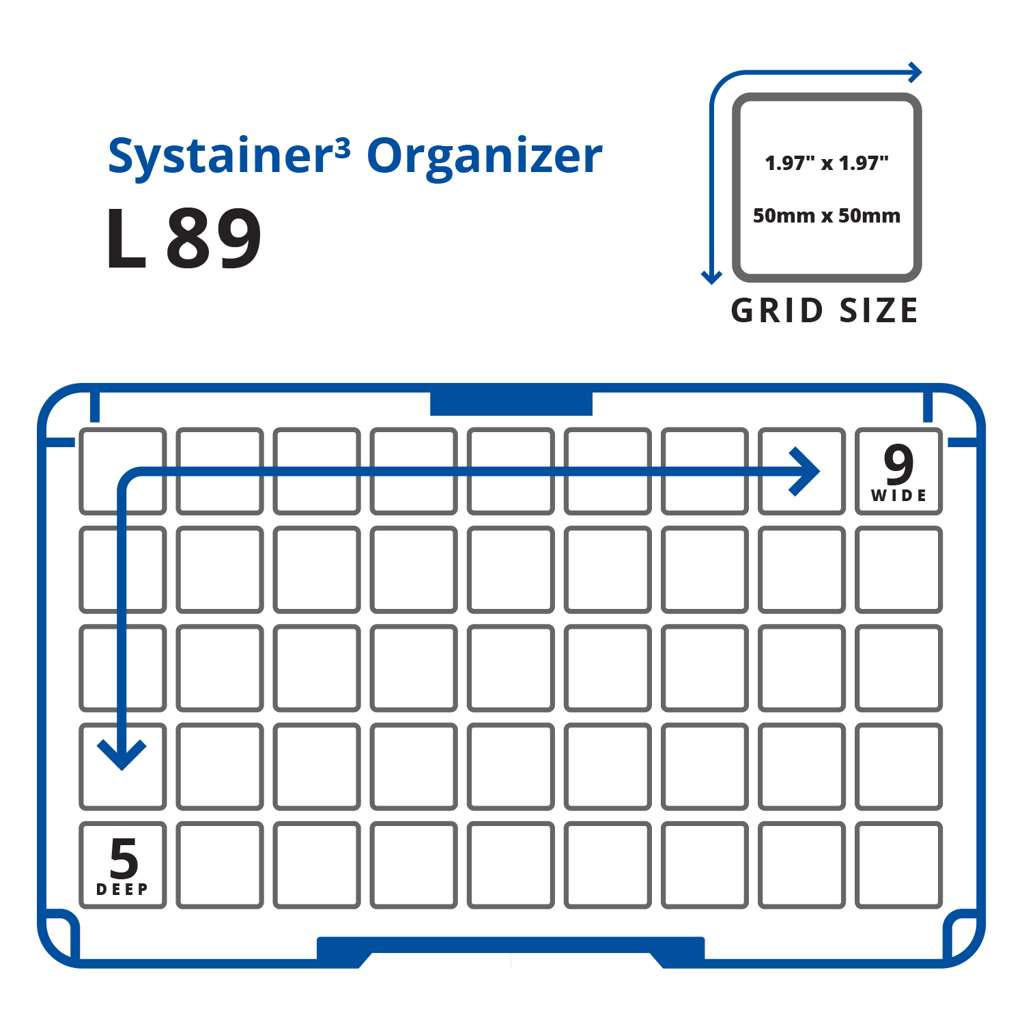 Systainer³ Organizer L 89 with 10 Insert Boxes